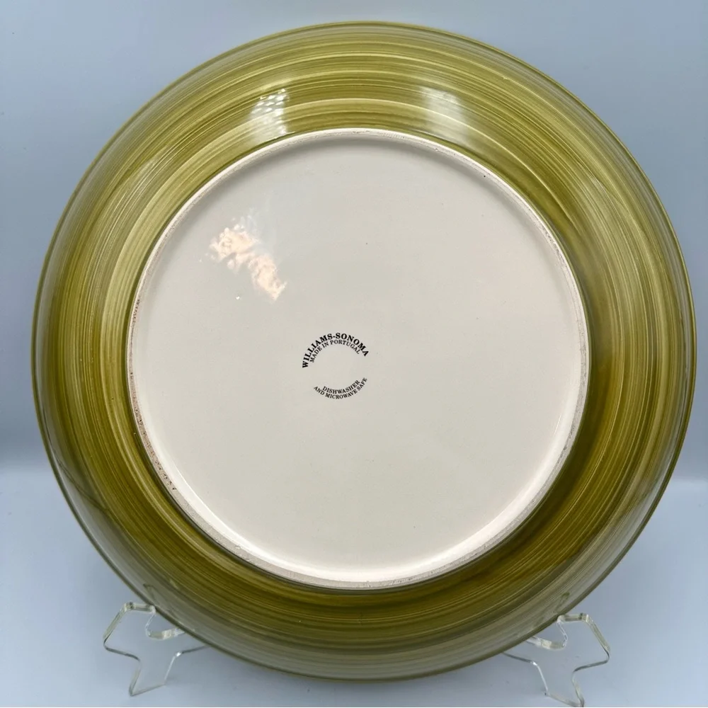 Williams Sonoma Pasta Bowl Liguria Pattern Olive Branches Glossy 2 Small Chips